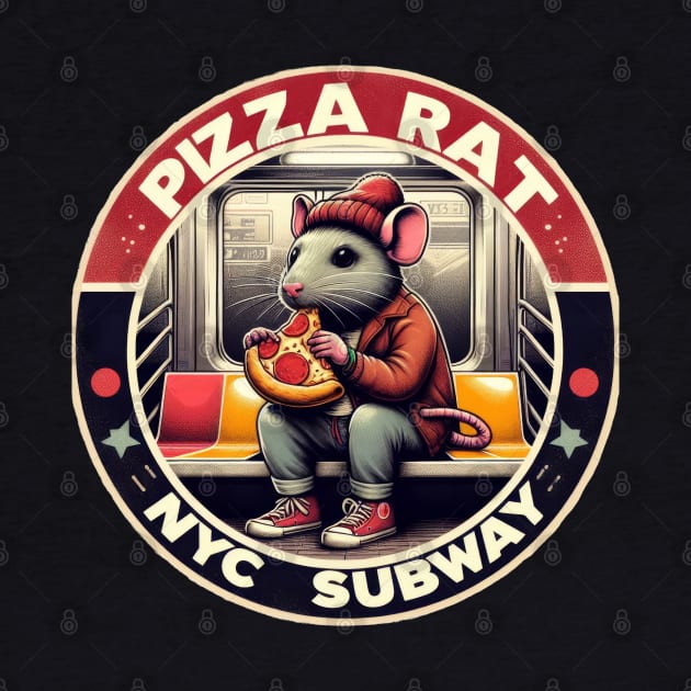 Pizza Rat New York Subway NYC Subway Train by Nysa Design